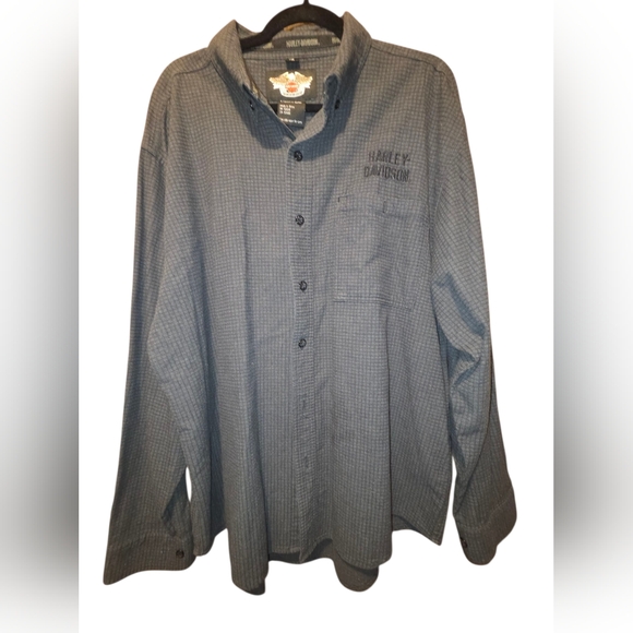 Harley-Davidson Black Button Down Collar XL Mens Shirt Embroidered - Picture 1 of 5
